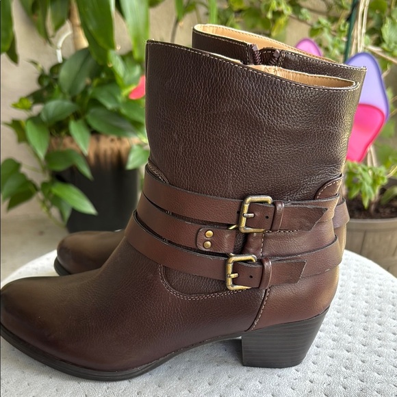 Naturalizer Dark Brown Ankle Boots with Straps - Picture 5 of 15